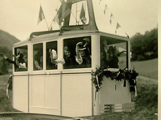 Die Erffnung der Schauinslandbahn am 17. Juli 1930.  | Foto: Privat