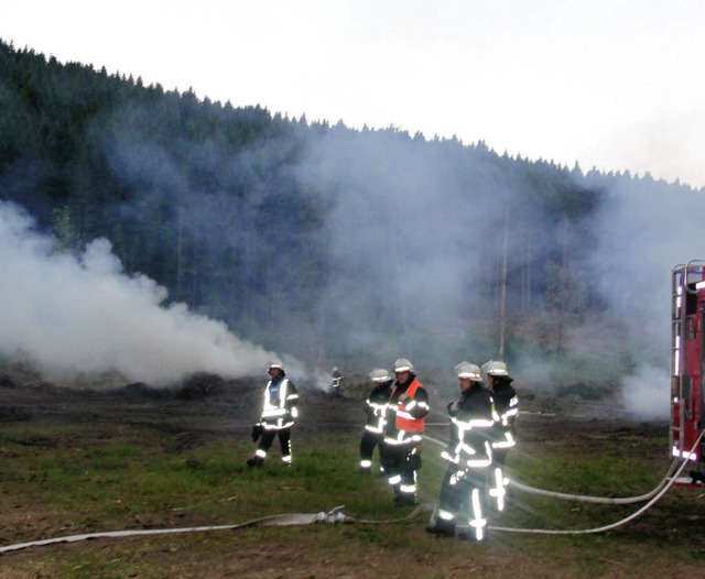 Beim alten Sportplatz in Altglashtten...wehr Feldberg war zweimal im Einsatz.   | Foto: Tina Httich