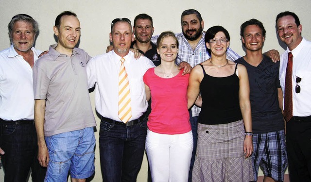 Vorstandswahlen bei  der Stadtkapelle ... Andr Lwer und Dirigent Axel Berger.  | Foto: Franz Spth