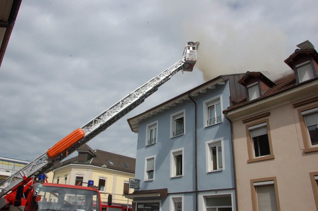 Im ausgebauten Dachspitz begann der Br...us an der Ecke Spital- und Riesstrae.  | Foto: Barbara Ruda