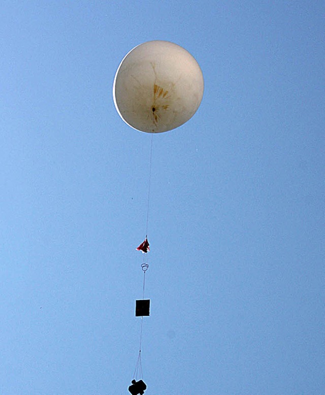 An einem  Ballon werden die Teddybren aufsteigen.    | Foto: Schule