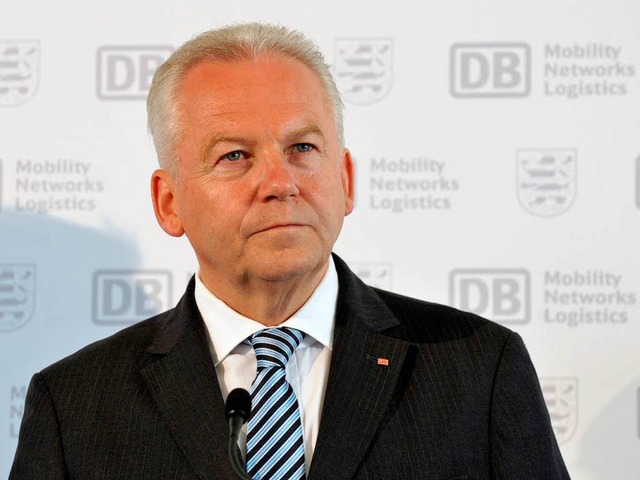 Bahn-Chef Rdiger Grube wehrt sich zwa...risenmanagement einzelner Mitarbeiter.  | Foto: dpa