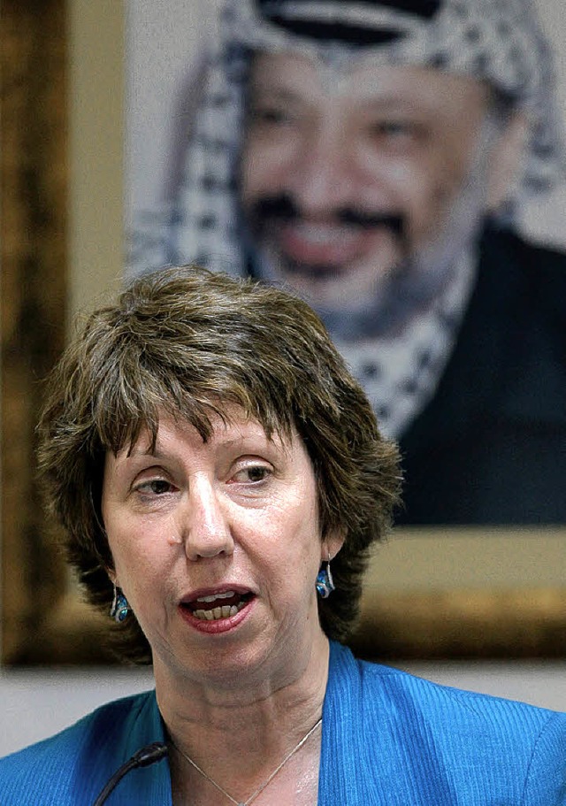 Die EU-Auenbeauftragte Catherine Ashton in Ramallah  | Foto: dpa