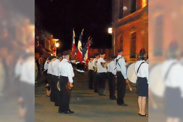 Feuerwehr war bei Parade in Frankreich