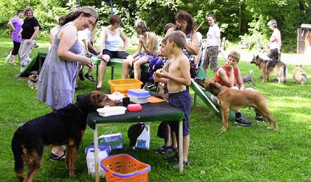 Spiele fr Mensch und Hund gab es beim...Jahr ihr 20-jhriges Bestehen feiern.   | Foto: ccm