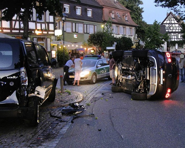 Die Unfallstelle in der Riegeler Hauptstrae.   | Foto: Polizei