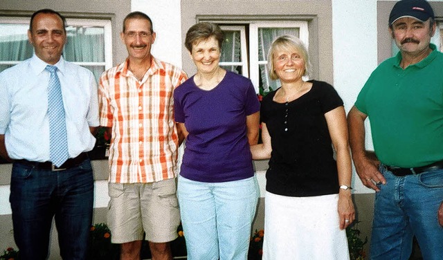 Gsteehrung auf dem Schnbachhof (von ...drike Schwiglewsky und Konrad Schr.    | Foto: Wolfgang Grosholz