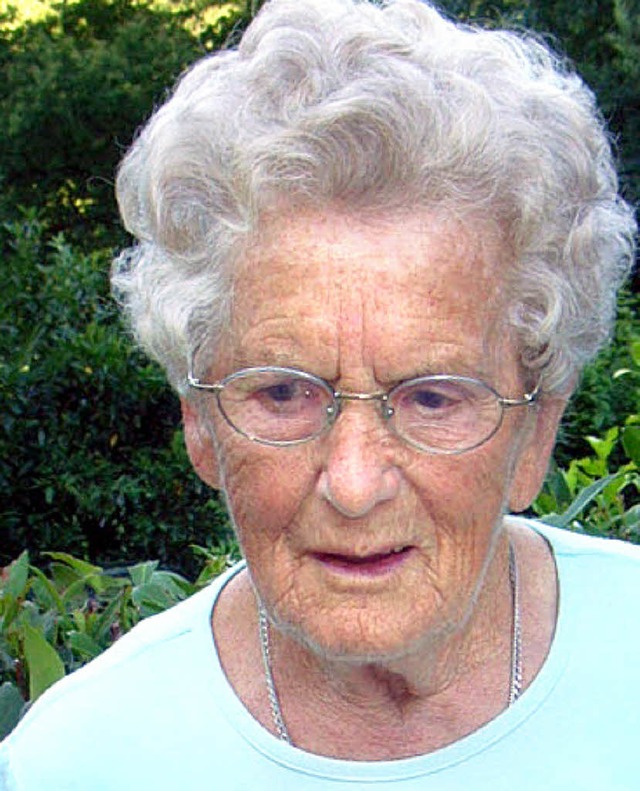Ottilie Hummel will gern 100  Jahre alt  werden.   | Foto: Wehrle