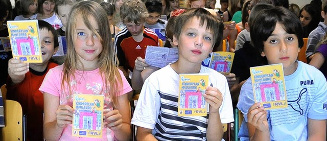 Der Kinderplan Maulburg ist fertig. Ge...gabe in der Aula der Wiesentalschule.   | Foto: Robert Bergmann