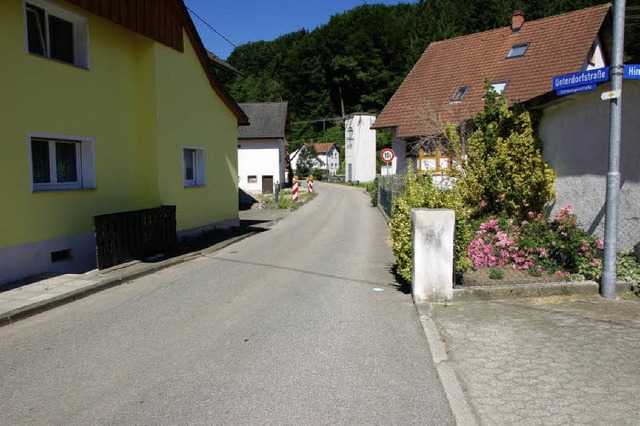 Die Unterdorfstrae in Richtung Schwan...er Einmndung in die Hinterhofstrae.   | Foto: elfriede Mosmann