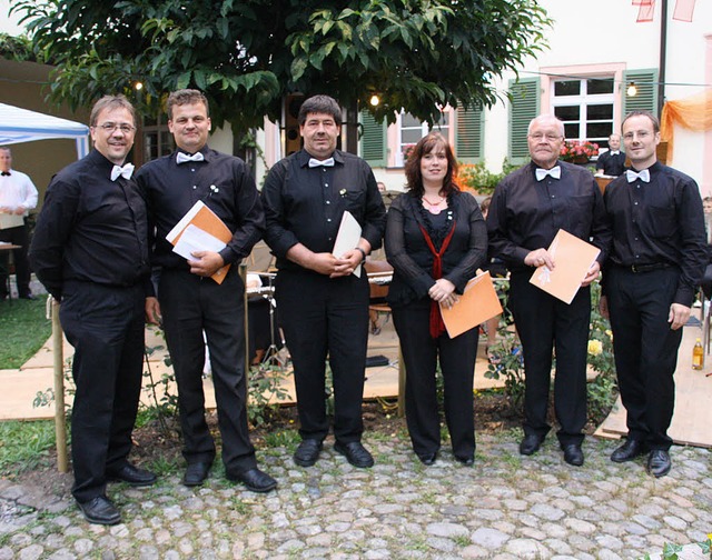 Vereinsvorsitzender Andreas Schweizer ...Rombach, Heike Zipfel und Georg Mayer.  | Foto: Hans Jrgen Kugler