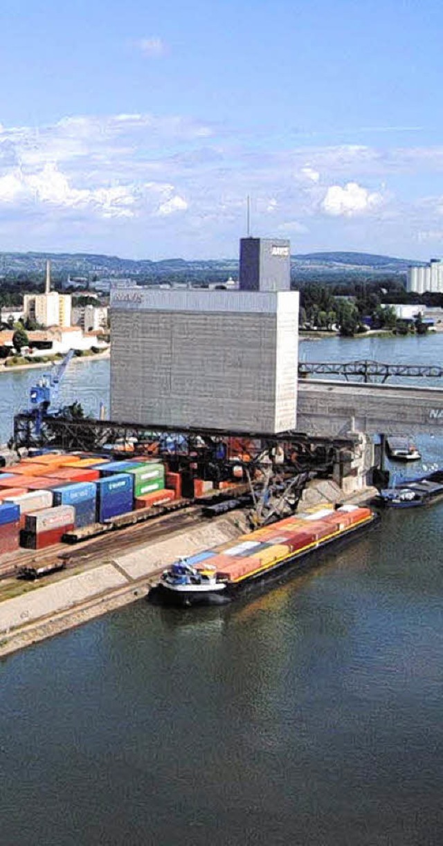 Die Umgestaltung des Basler Rheinhafen...h auf Weiler Seite neue Perspektiven.   | Foto: Net