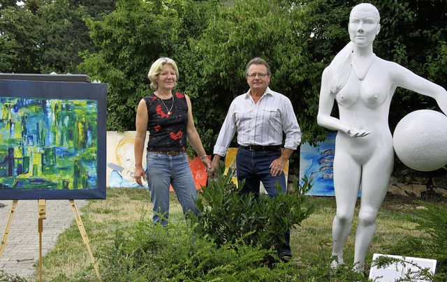 Veronika und Dieter Morgenthal freuen ...er Ausstellung prsentieren zu knnen.  | Foto: meike zorn