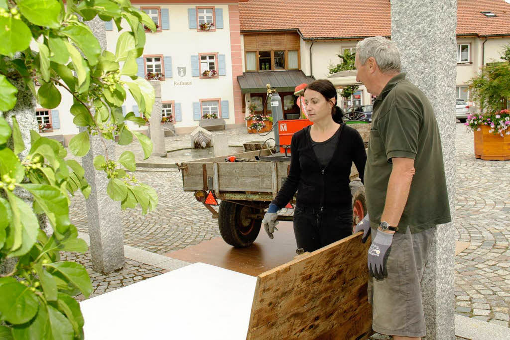 Künstlerin Sylivia Jankowski und Erich Strittmatter Künstlerin Sylivia Jankowski und Erich Strittmatter