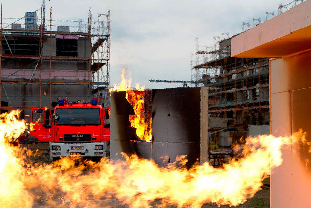 Brandversuch im Rieselfeld