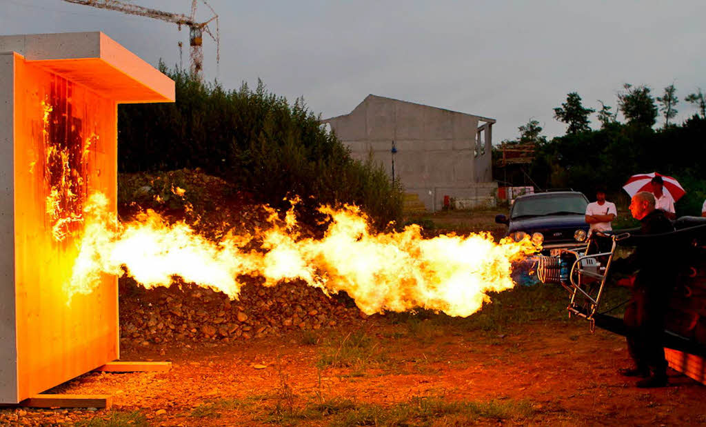 Brandversuch im Rieselfeld