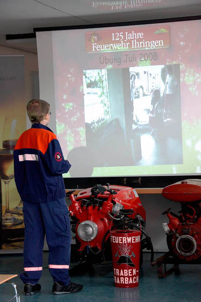 In der Kaiserstuhlhalle gab es Informationen zur Geschichte der Freiwilligen Feuerwehr Ihringen.