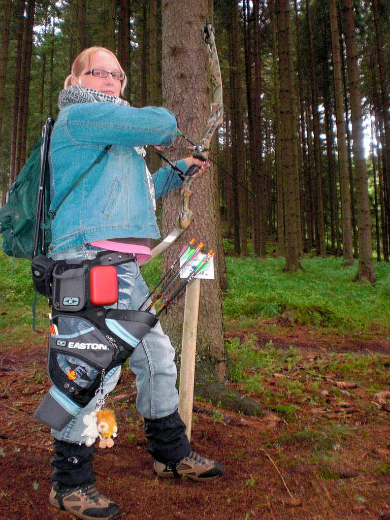 Barbara Albrecht aus Zell am Harmersbach: Sie ist eine „Intuitiv-Schtzin“ und schiet schnell, ohne zu zielen.