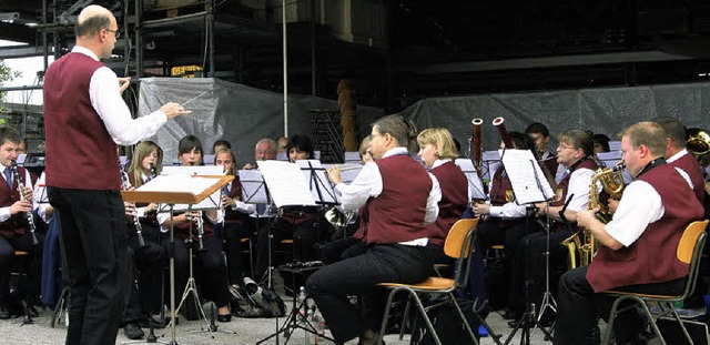 Der Musikverein Malterdingen spielt zur Festerffnung auf.  | Foto: Kopp