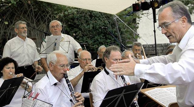 Gelungen verlief der Auftritt des neue...ikverbandes beim Merdinger Musikhock.   | Foto: sebastian ehret