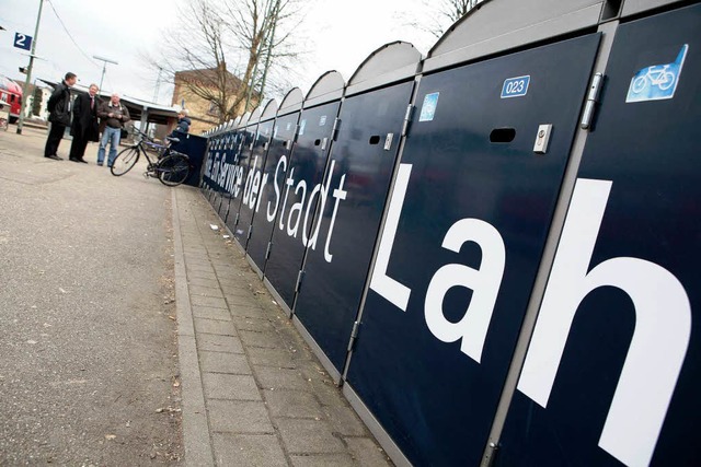 Pluspunkte im Bereich Mobilitt: die Fahrradboxen am Bahnhof  | Foto: Christoph Breithaupt