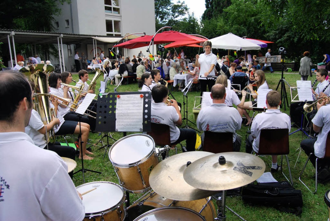 Beim Sommerfest des Vereins zur Förder...e das Jugendorchester der Stadtmusik.   | Foto: Danielle Hirschberger