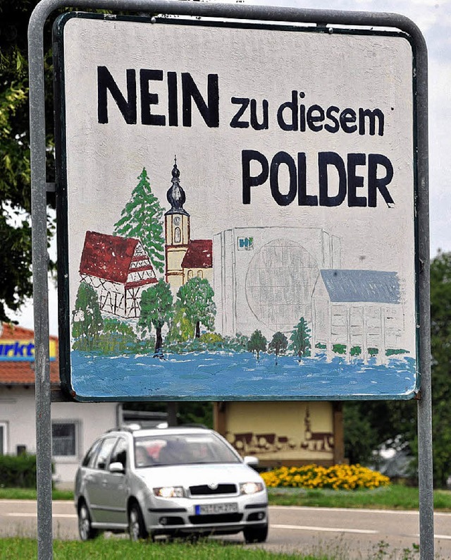 Protestschild in Schwanau   | Foto: dpa