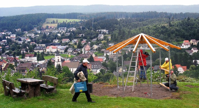 Pavillon des Schwarzwaldvereins auf der Schliecht im Bau  | Foto: Manfred-G. Haderer