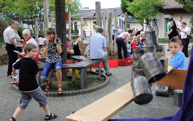 Treffer! Beim Jubilumsfest der Eichst...erfen, das vor allem die Jungs anzog.   | Foto: sylke stehle