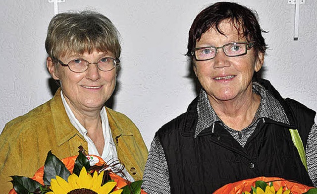 Nach ber vier Jahrzehnten im Schuldie....)  und Ingrid Morand  verabschiedet.   | Foto: Dieter Erggelet