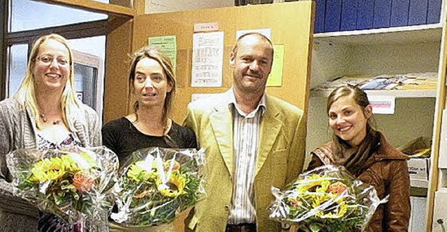 Mit Andrea Brdlin, Caroline Ubbesen u...etzten Schultag vor den Sommerferien.   | Foto: BZ