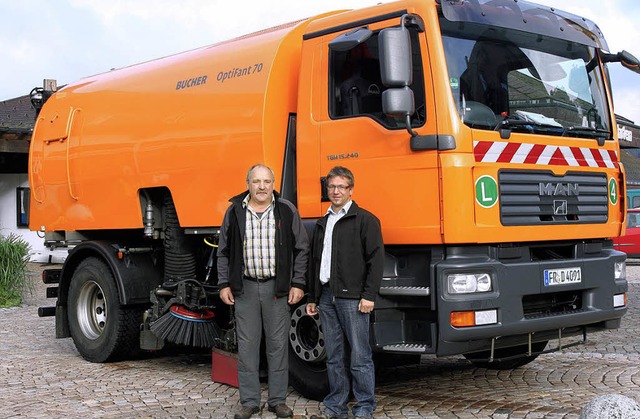 Brgermeister Jrgen Kaiser (rechts) u...er Gemeinden Schluchsee und Bonndorf.   | Foto: roswitha klaiber