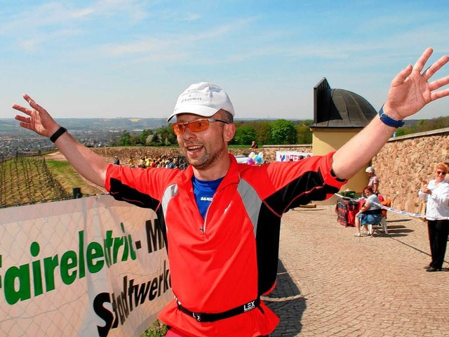 Andreas Amann aus Ettenheim beim Deutschlandlauf im Jahr 2007.  | Foto: BZ