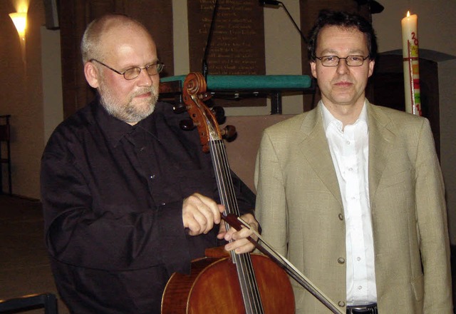 Horst K. Nonnenmacher (rechts) und Lud...onzert in der Mllheimer Stadtkirche.   | Foto: Bianca Flier