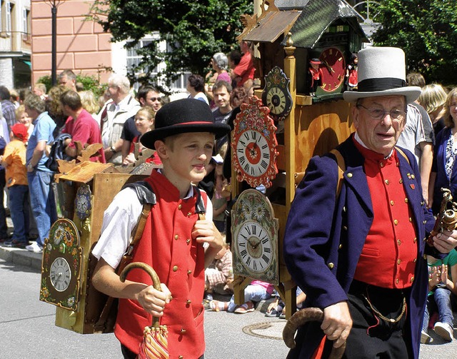 Uhrentrger beim Festumzug 2008   | Foto: Schilling