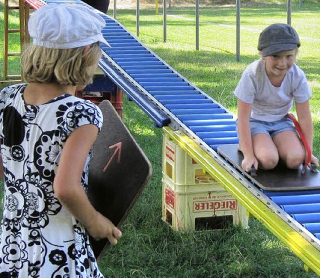 Attraktion beim Kinderfest: die Rollrutsche   | Foto: Privat