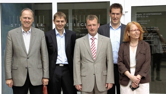 Brgermeister Bernhard Seger, CDU-Stad...TT-Systemhauses Stiegeler in Schnau.   | Foto: Hans-J. Hege