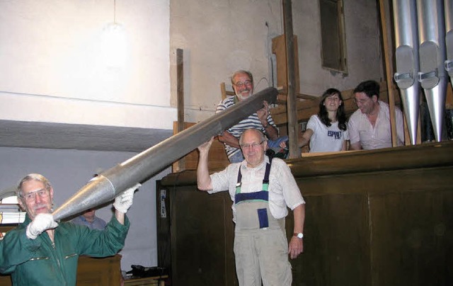 Binnen zwei Tagen wurde die  Orgel der...ument  im  Frhjahr eingebaut werden.   | Foto: gert brichta