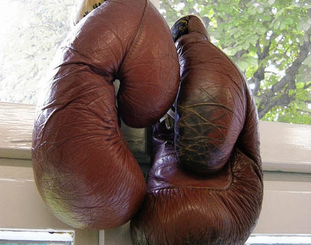 Diese Handschuhe gehrten einem mittel... Boxer und hngen nun dort im Museum.   | Foto: Privat