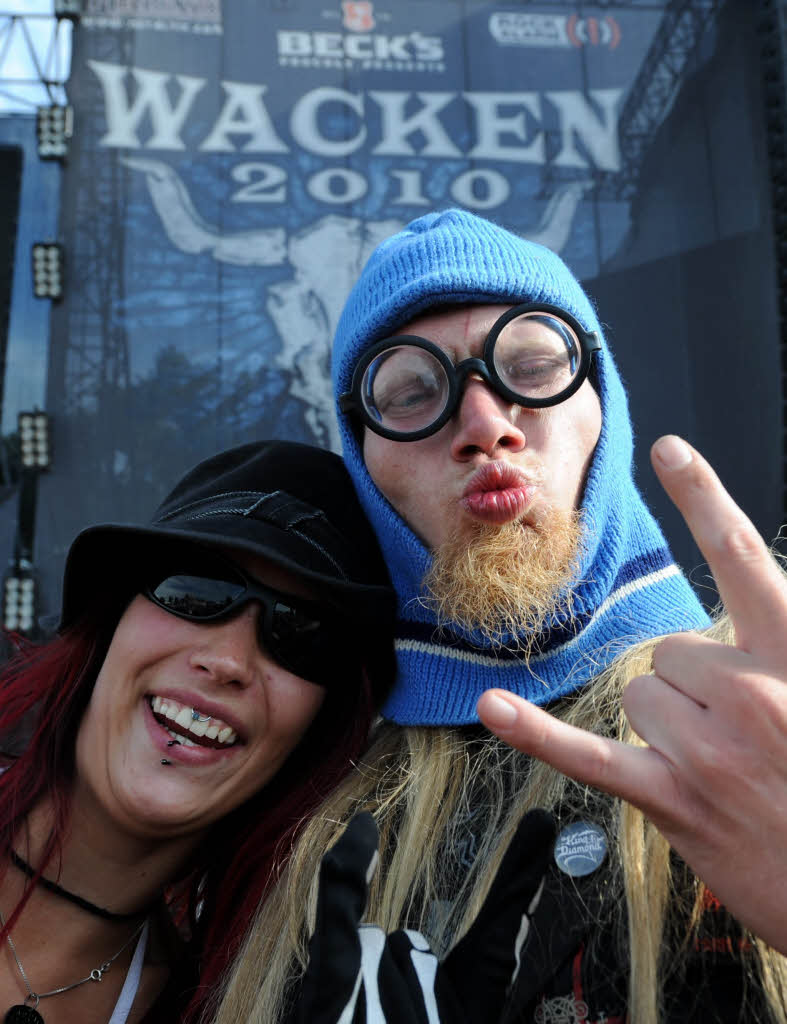 Heavy-Metal-Fans laufen sich fr ihr Festival warm