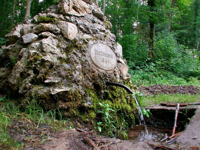 Stumme Zeugen der Zeit &#8211; hier das Wolfsbrnnli im Sengelen.  | Foto: Andr Hnig