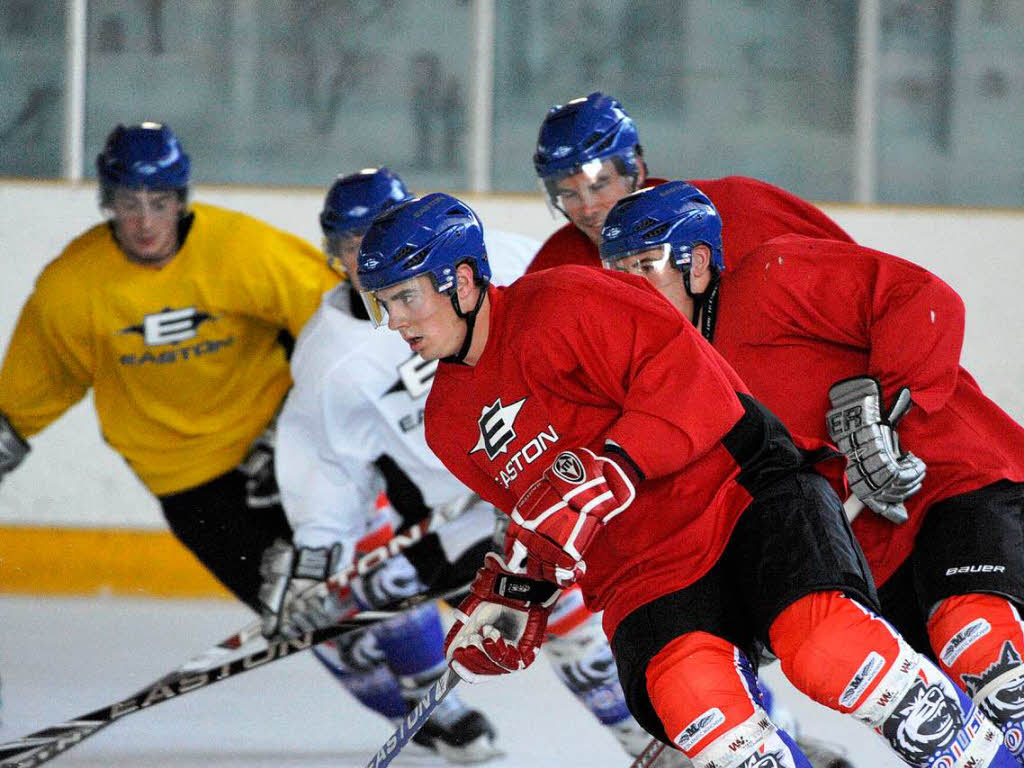 Beim ersten Eistraining in Colmar waren natrlich auch Daniel Ketter und Benjamin Stehle mit von der Partie, auch wenn sie in diesem Album fehlen. Wegen seines Beinbruchs passen musste Kevin Lavallee.