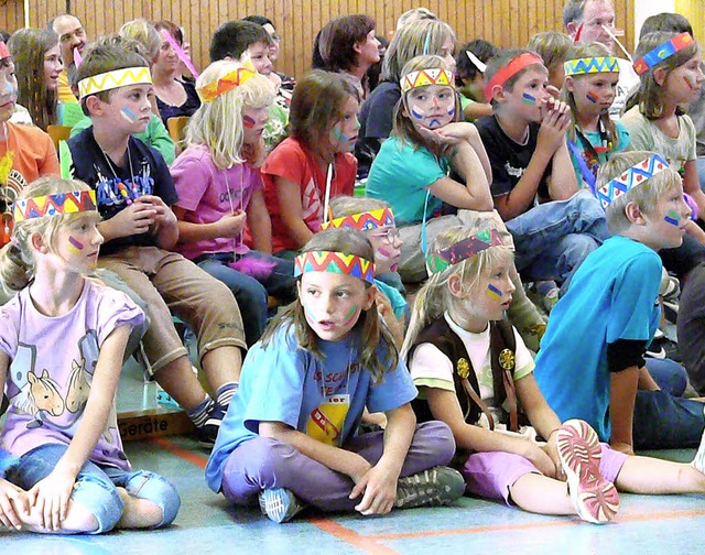 Winnetou wre stolz: Viele Kinder  sin...hopfheim in seine Fustapfen getreten.  | Foto: F. Leonhardt