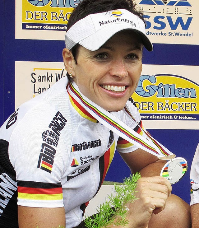 Gewann  ihre zehnte WM-Medaille: Sabine Spitz.  | Foto: Schuble