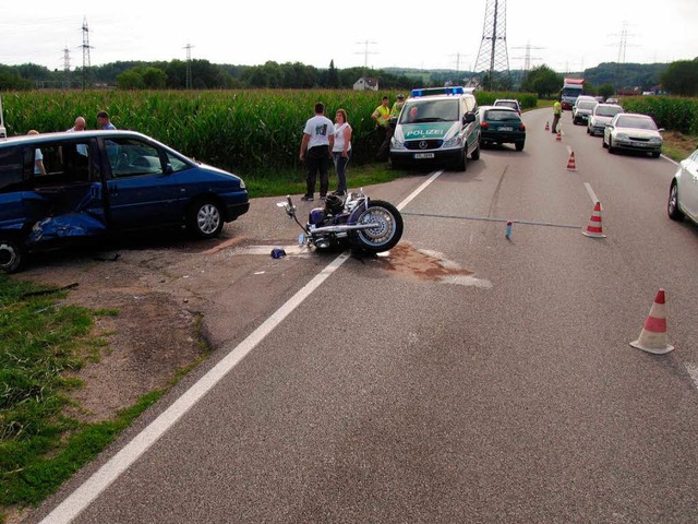 Unfall auf der B34 bei Schwrstadt  | Foto: privat