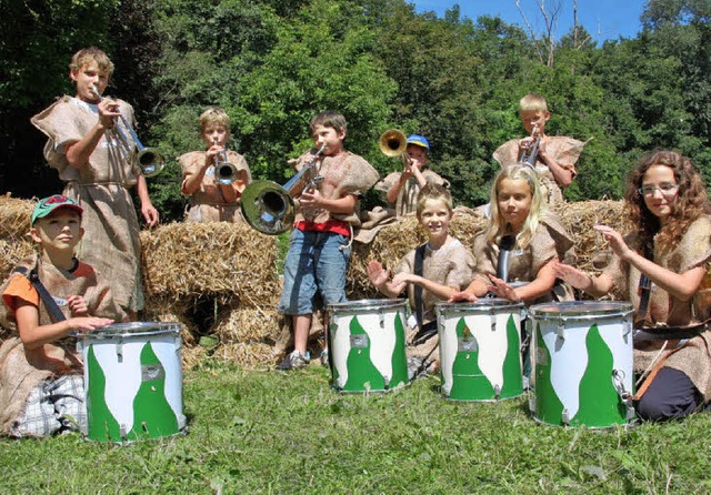 Laut wurden beim Heroldtag des Ihringe...aus auch die Instrumente ausprobieren.  | Foto: Christine Aniol