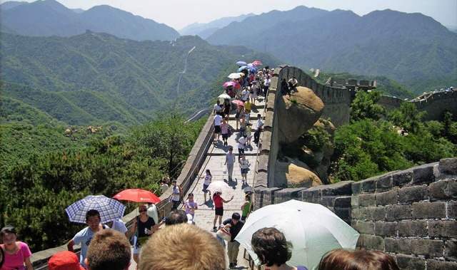 Auf der Chinesischen Mauer.  | Foto: Patrick Fross