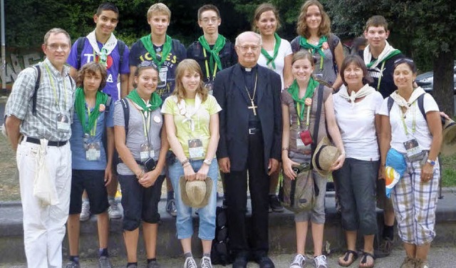 Ministranten aus Rom bei der Wallfahrt...Freiburger Erzbischof Robert Zollitsch  | Foto: privat
