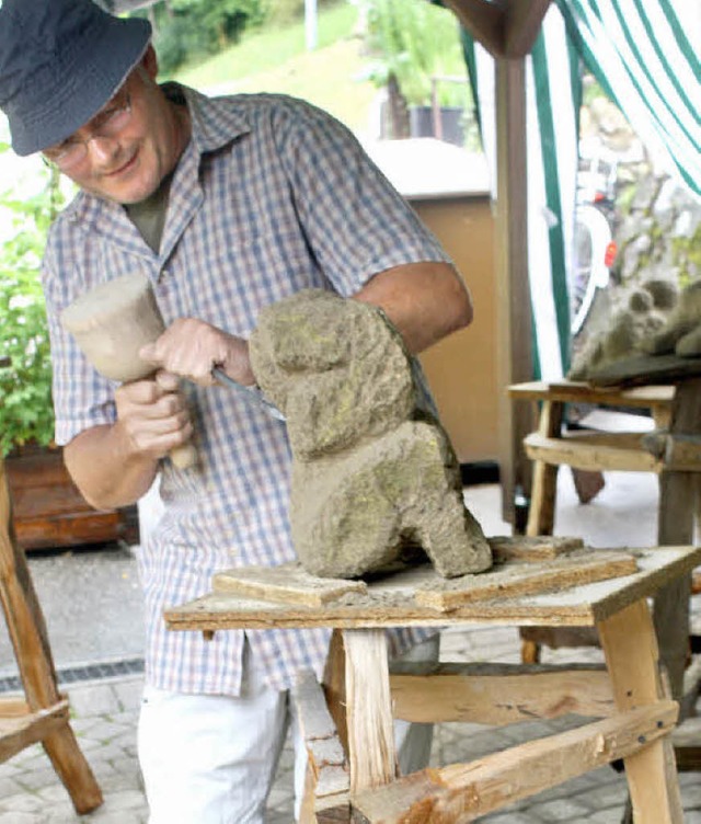 Die Steinmetzwoche in Brchau kann  au...inem Werk &#8222;Nichts hren&#8220;.   | Foto: heiner Fabry