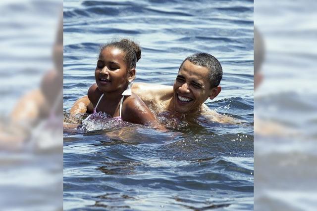 Barack Obama geht baden